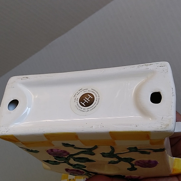 Floral Ceramic Birdhouse Napkin Holder with Salt & Papper Shakers Set of 3 - Picture 12 of 13